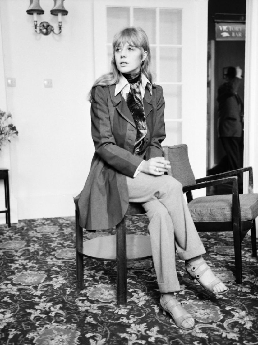 Marianne Faithfull in bianco e nero