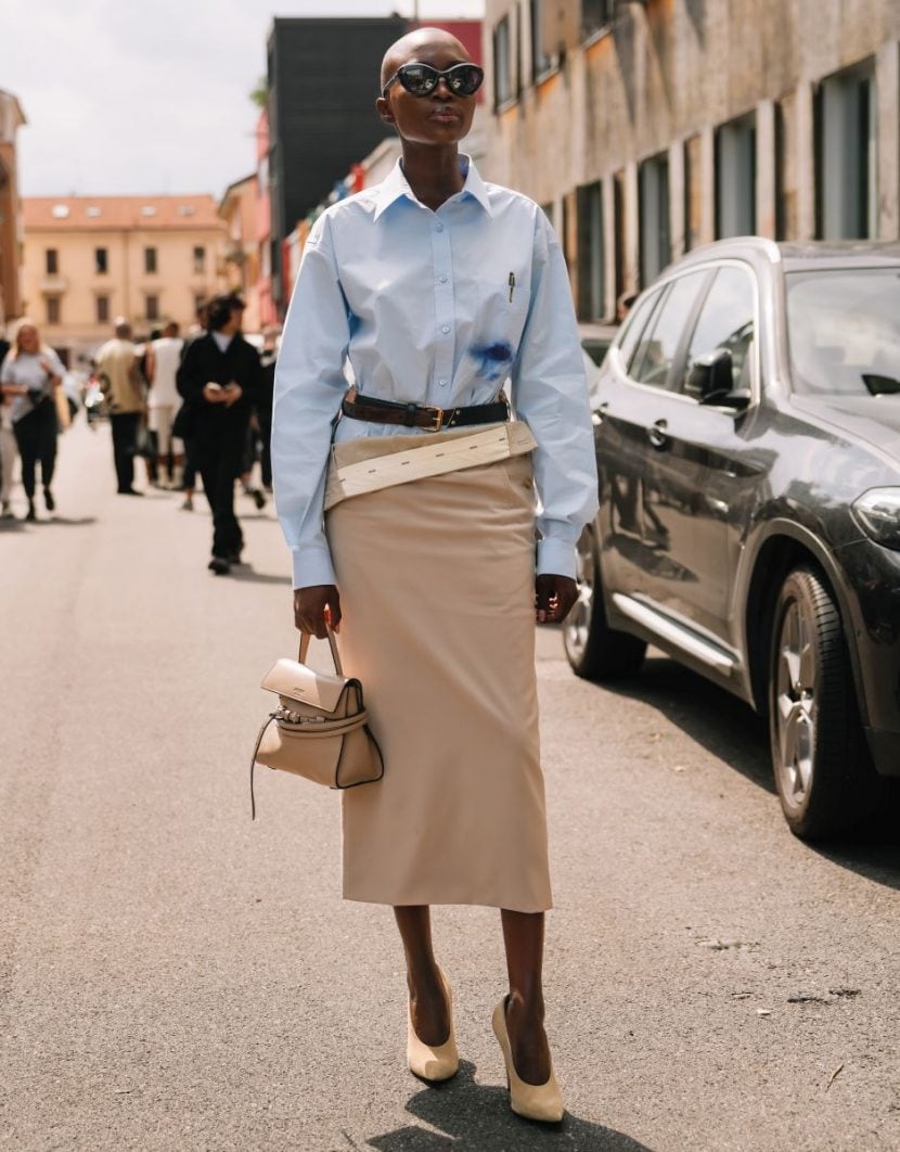 Camicia classica + pencil skirt