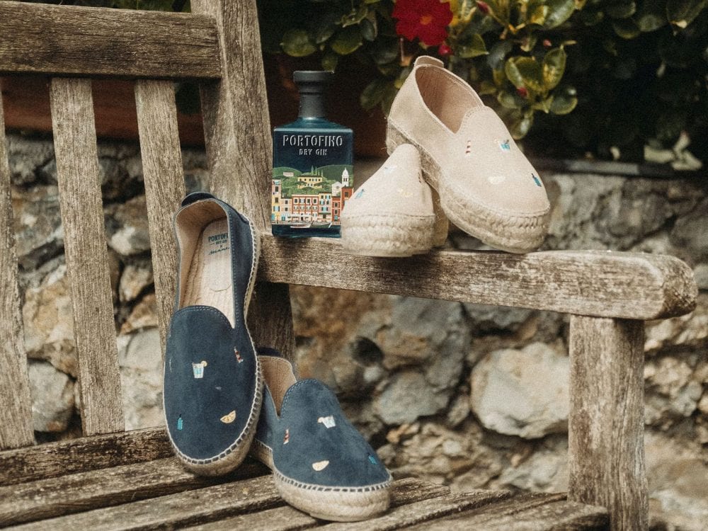 Le espadrillas Hampton della capsule collection The Portofino Escape di Portofino Dry Gin e Manebí