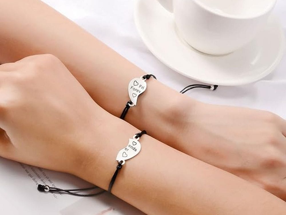 Bracciali BFF con cuori a metà